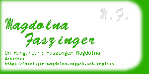 magdolna faszinger business card